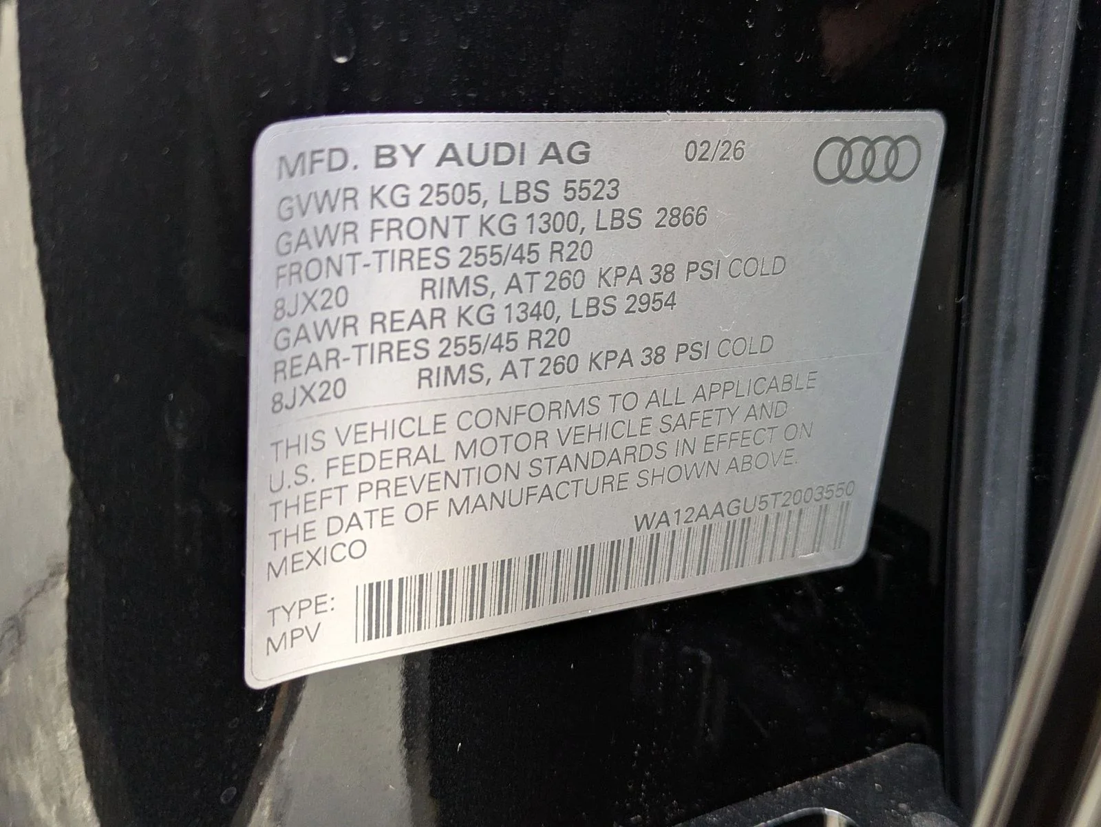 New 2026 Black Audi 2.0T Premium Plus image 17