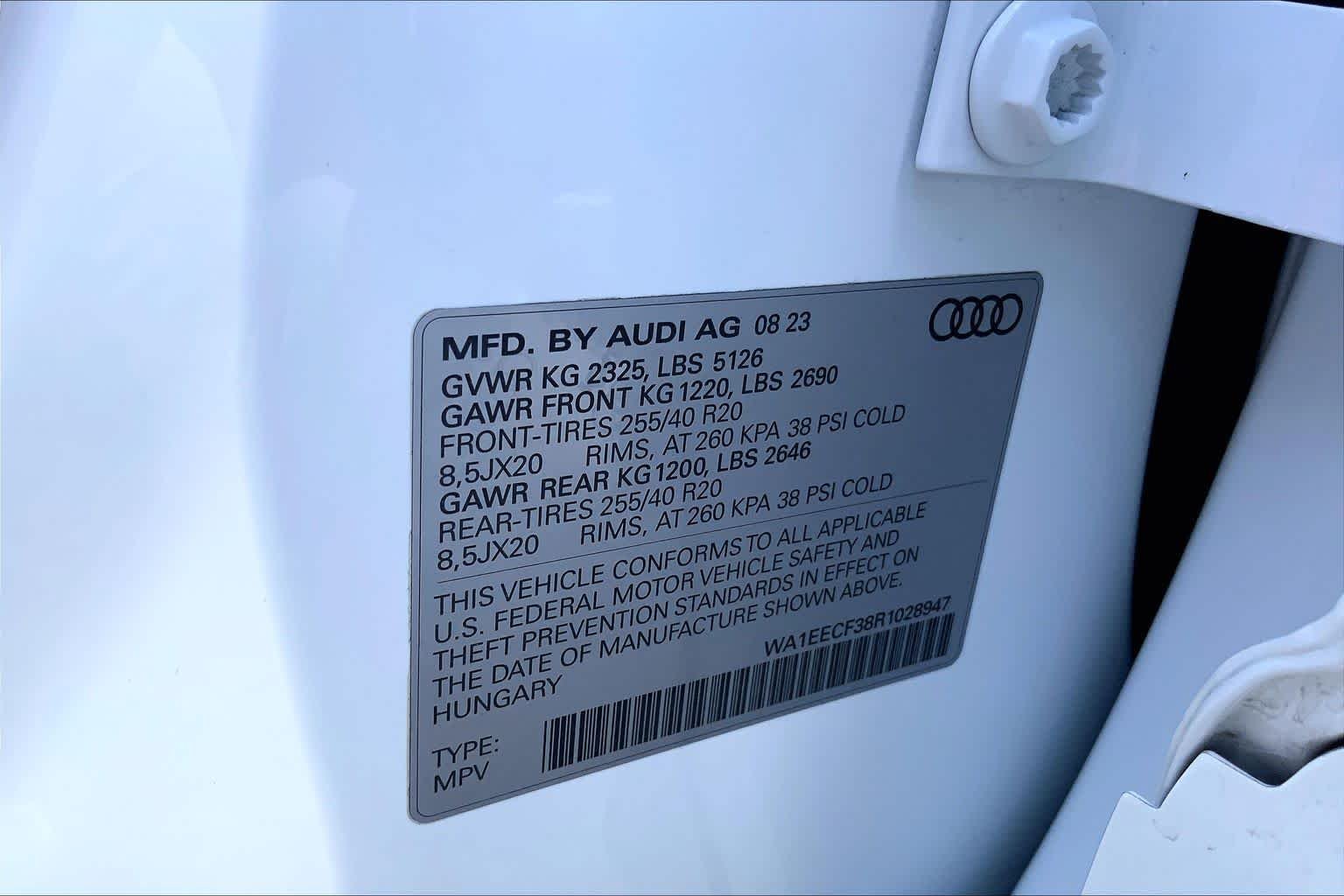 Used 2024 Glacier White Metallic Audi S line Premium Plus image 29