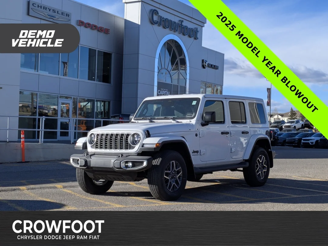 New 2025 White Jeep Sahara - - 4x4 - 12.3 inch display - Blind Spot Mon - Body Color 3 Piece HT - & More! image 1