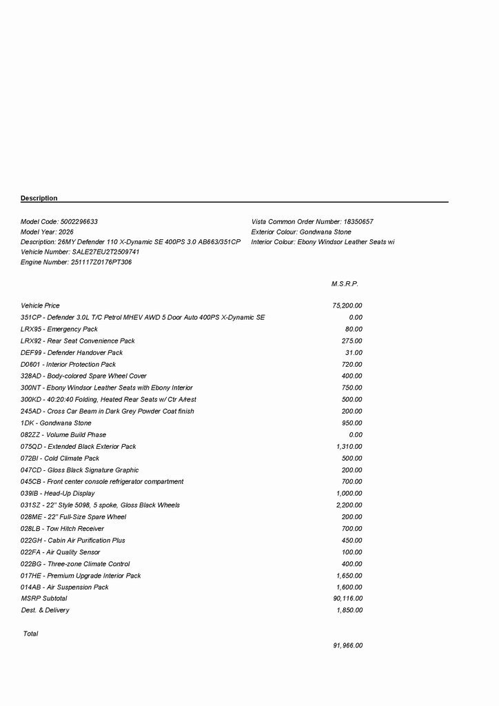 2026 LAND ROVER DEFENDER - Image 2