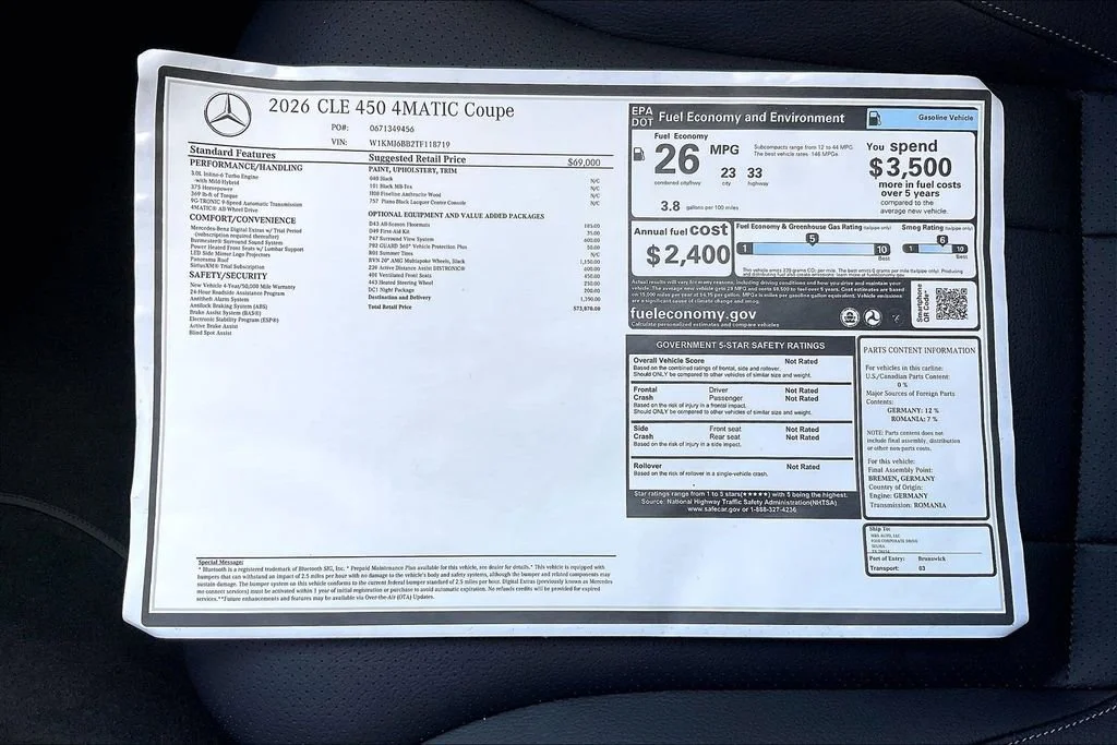 New 2026 Black Mercedes-Benz CLE 450 image 32