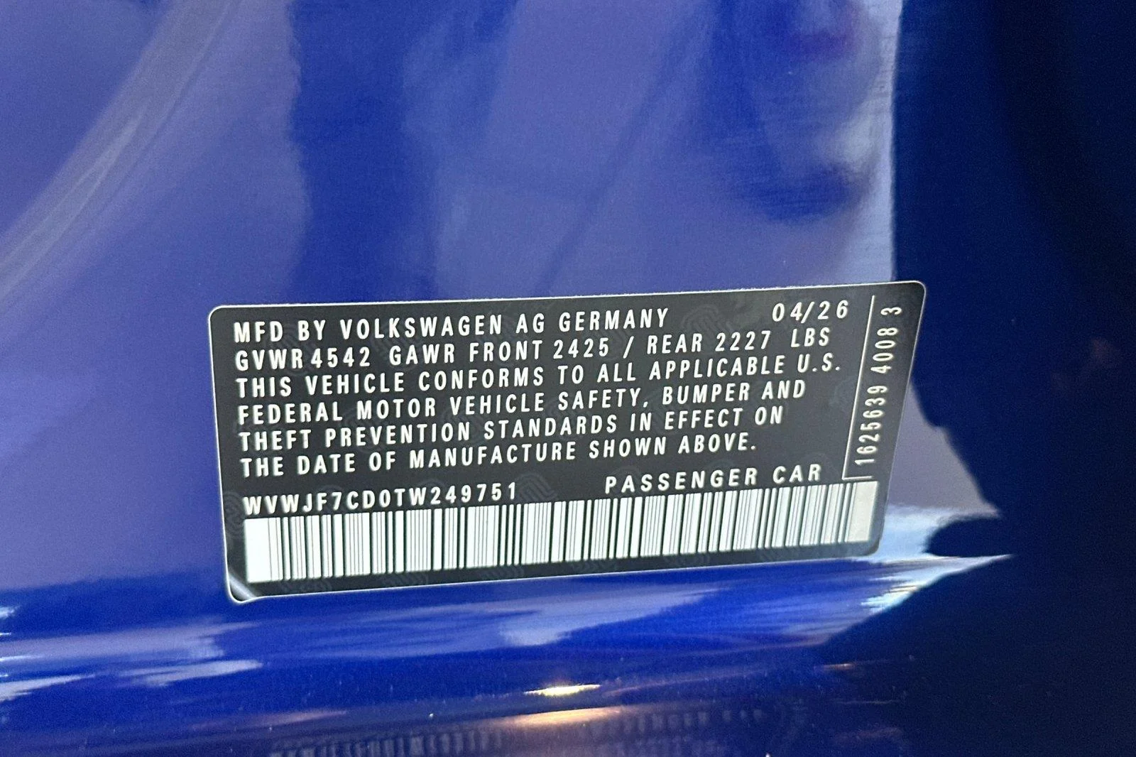 New 2026 Lapiz Blue Metallic Volkswagen 2.0T DSG image 27