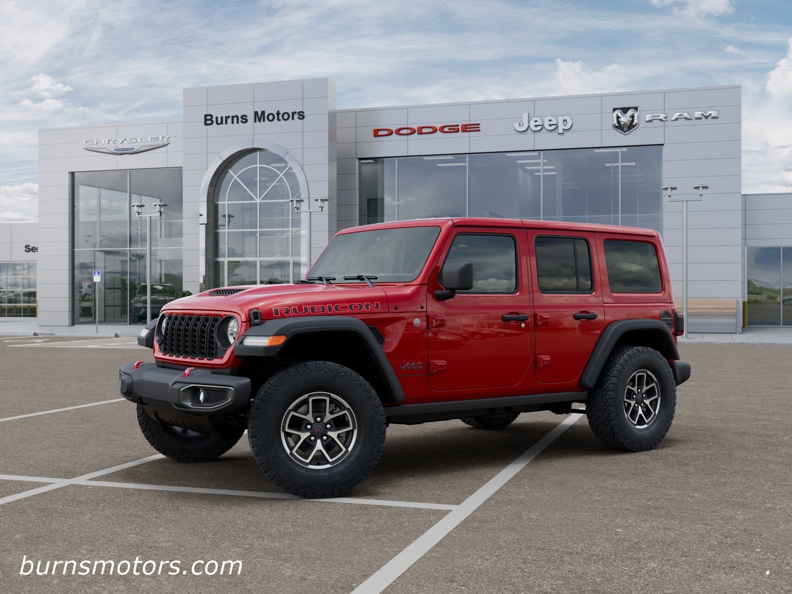 New 2026 Firecracker Red Clear-Coat Exterior Paint Jeep Rubicon 4-Door image 2