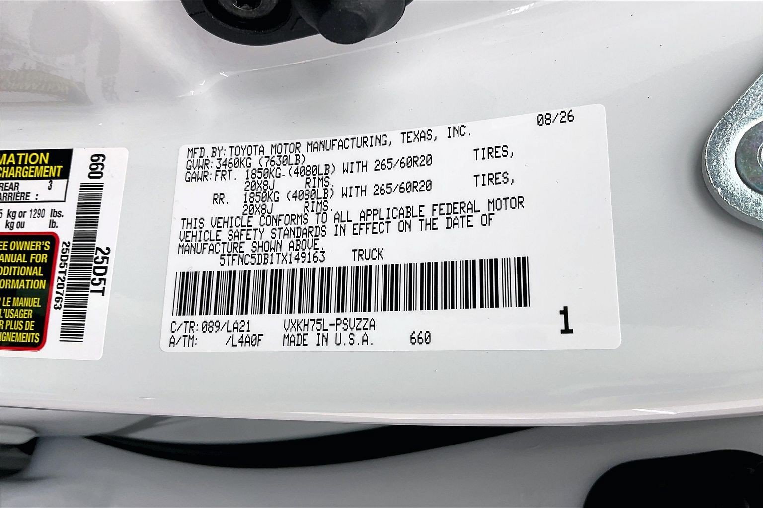 New 2026 Wind Chill Pearl Toyota Platinum i-FORCE MAX image 20