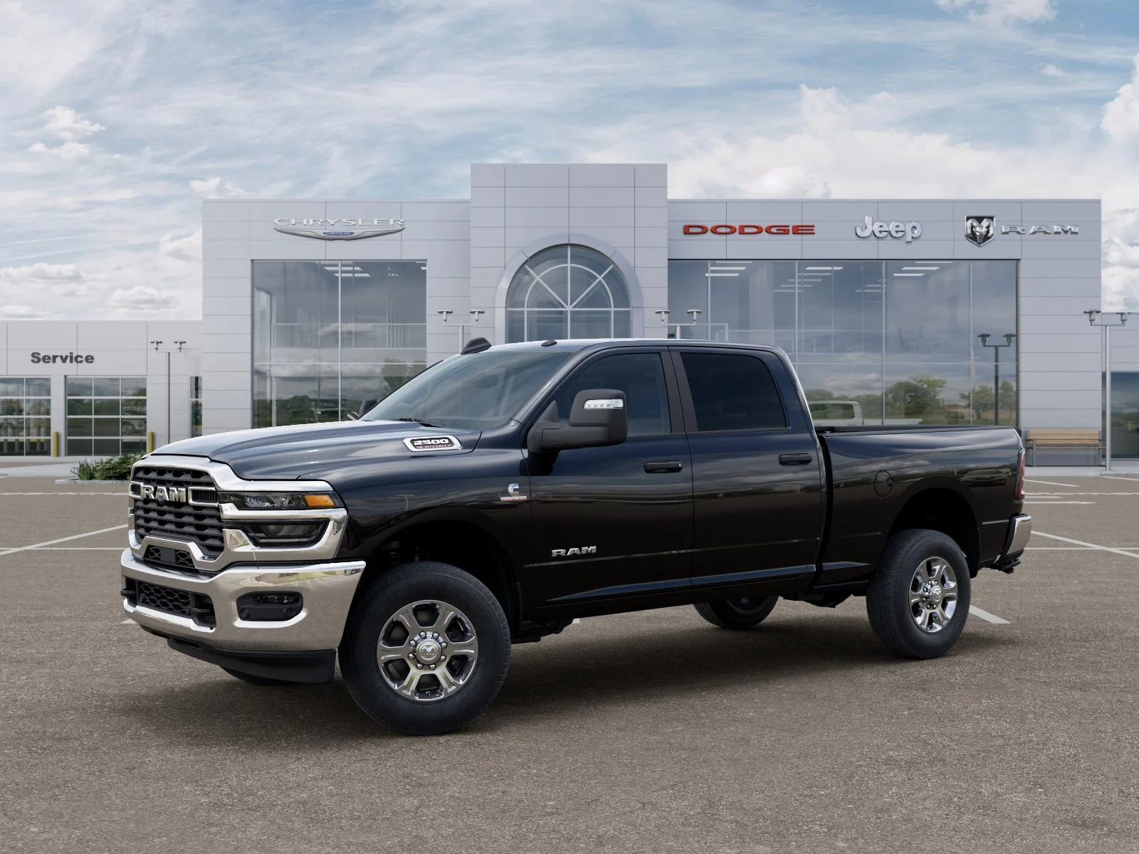 New 2026 Diamond Black Crystal Pearl-Coat Exterior Paint RAM Big Horn image 31