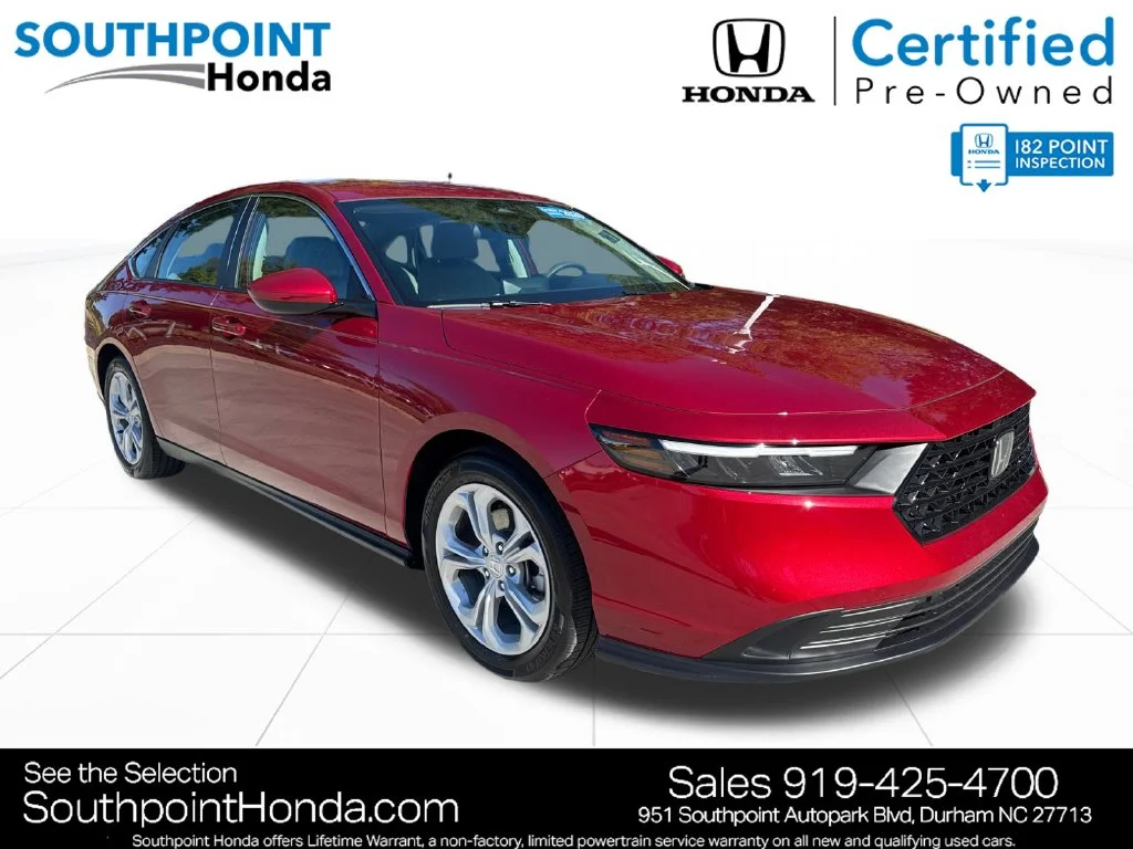 Certified Used 2026 Radiant Red Metallic Honda LX image 1