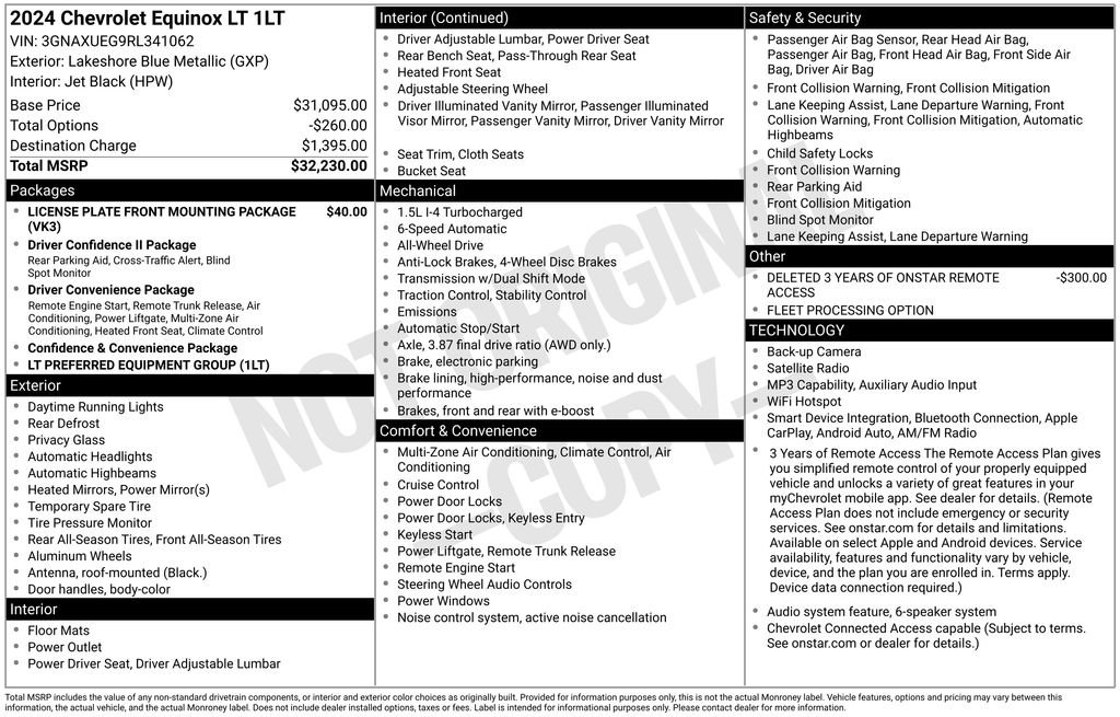 Used 2024 Blue Chevrolet LT image 2