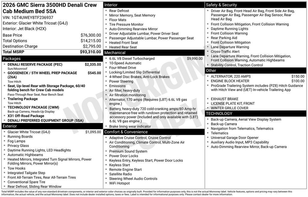 New 2026 Glacier White Tricoat GMC Denali image 39