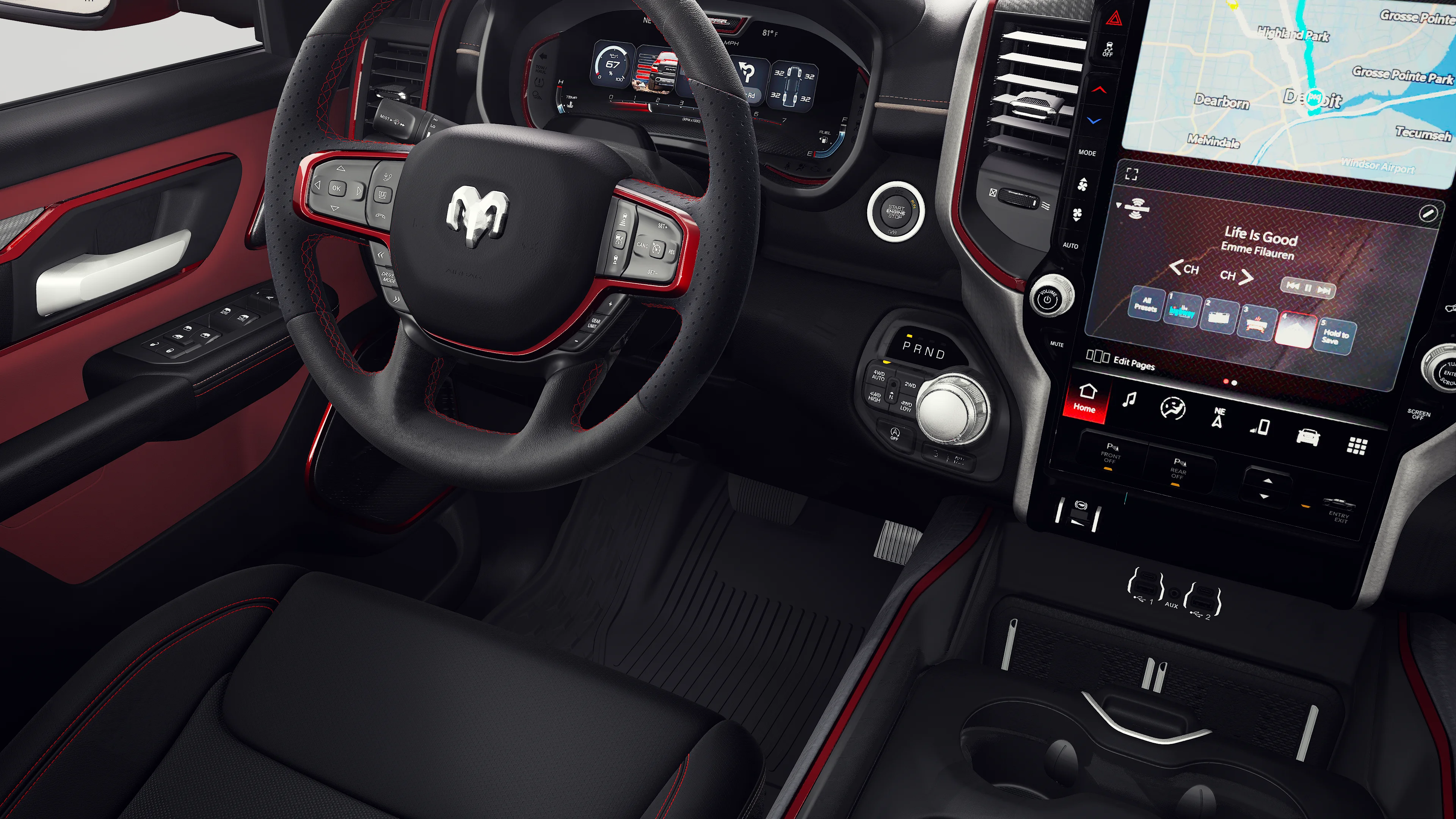 New 2027 Molten Red Pearl-Coat Exterior Paint RAM REBEL image 21