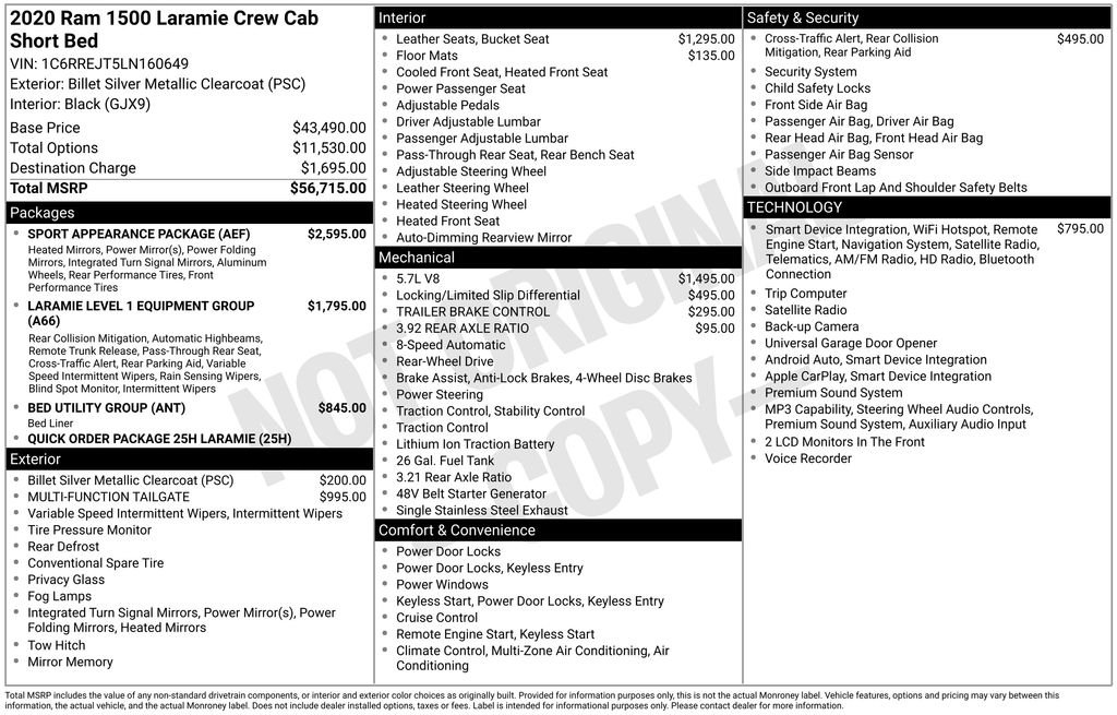 Used 2020 Silver Ram Laramie image 41