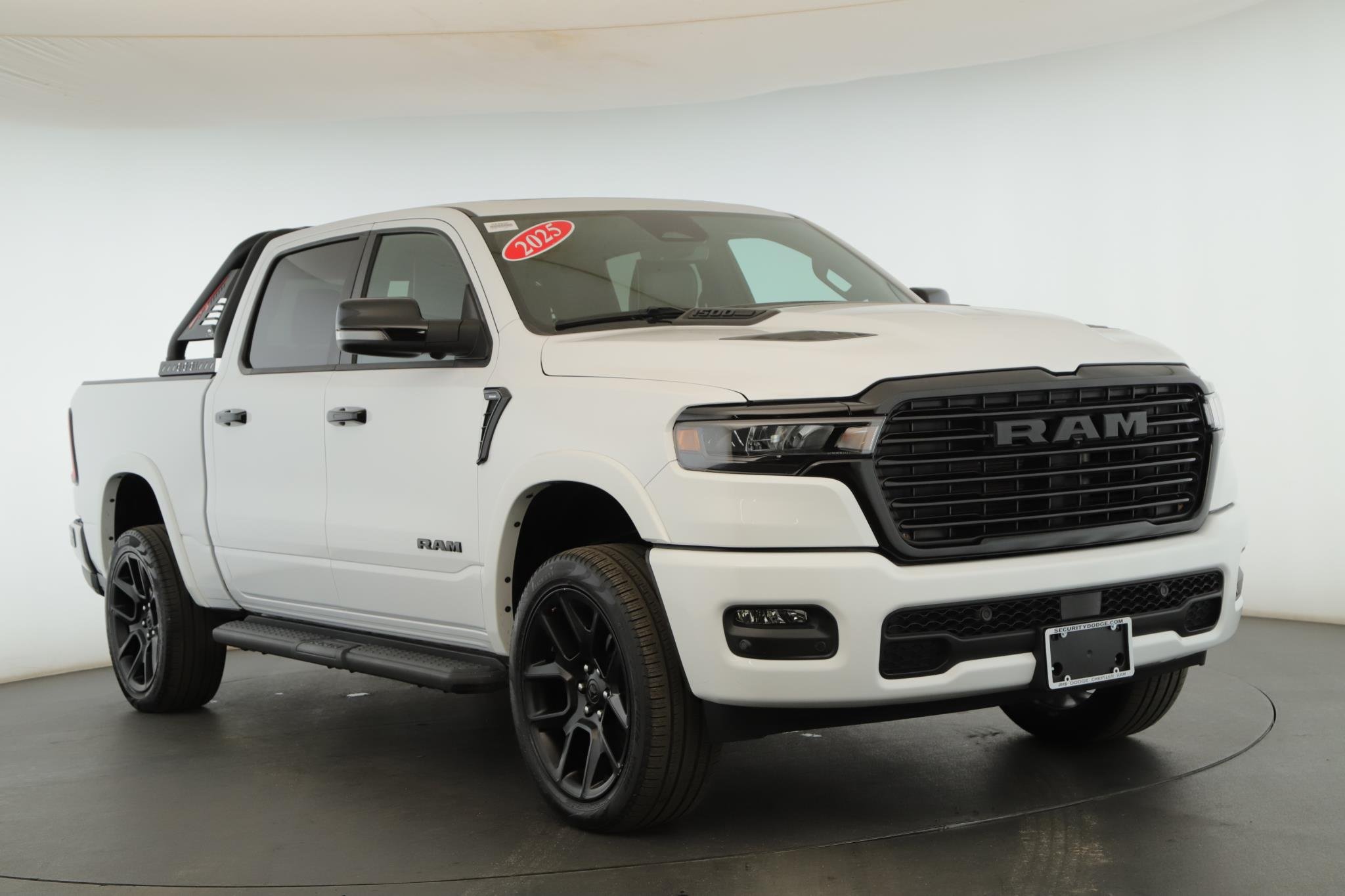 Used 2025 Bright White Clearcoat Ram Laramie 4x4 Crew Cab 5