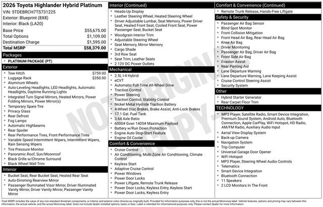New 2026 Blueprint Toyota  Platinum image 32