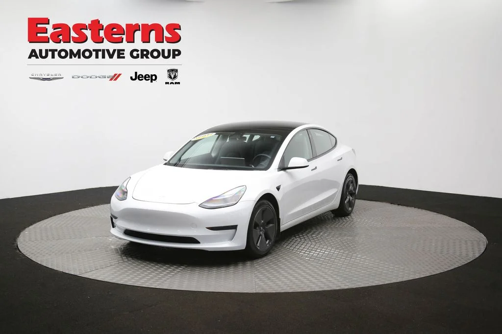 Used 2021 White Tesla Standard Range Plus image 49