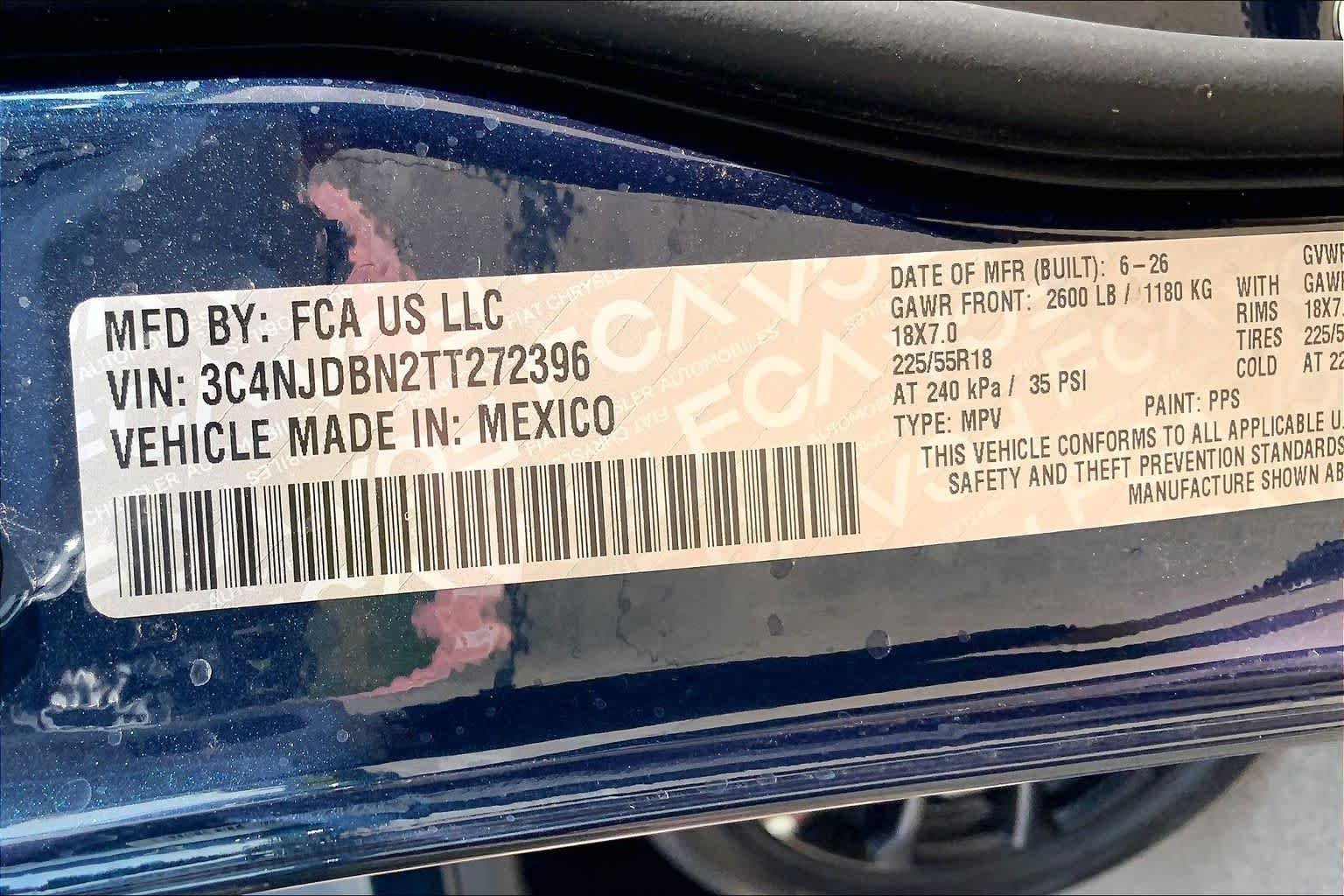 New 2026 Fathom Blue Pearl Coat Jeep Latitude Altitude image 19