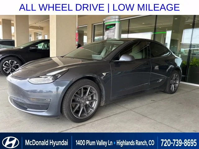 Used 2021 Silver Tesla Long Range image 1