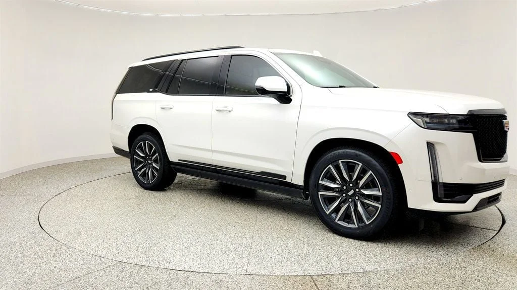 Used 2024 Crystal White Tricoat Cadillac 4WD 4dr Sport w/ Touring Pkg, Full Leather & Power Steps image 3