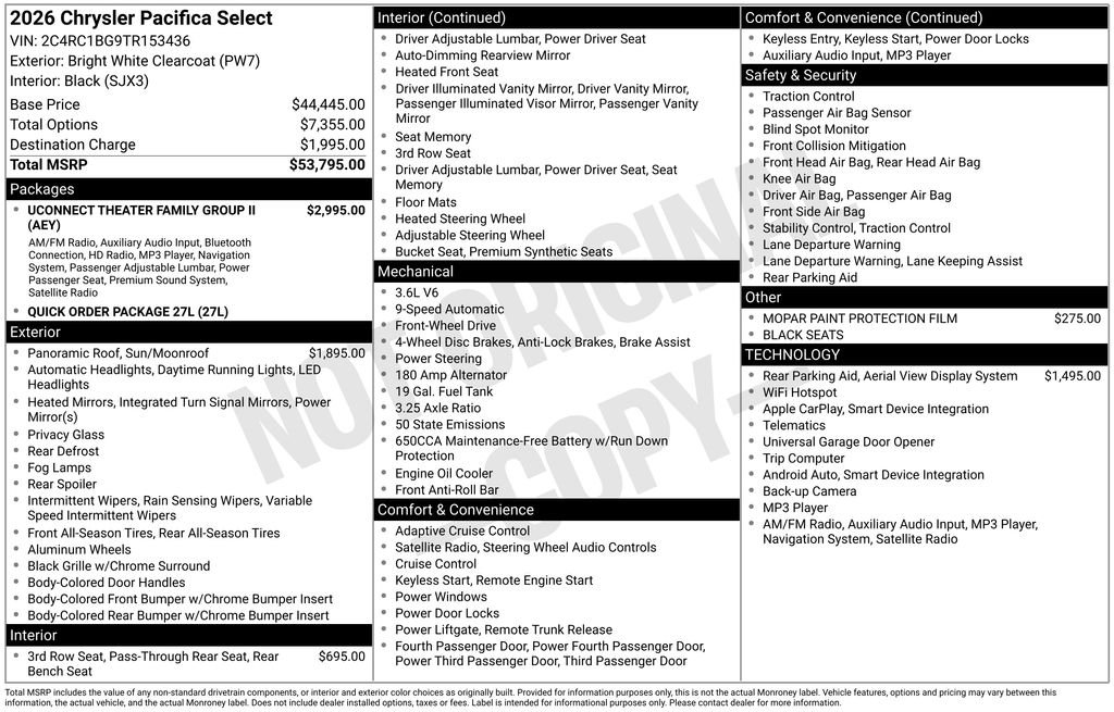 2026 Chrysler Pacifica Select - Photo 23