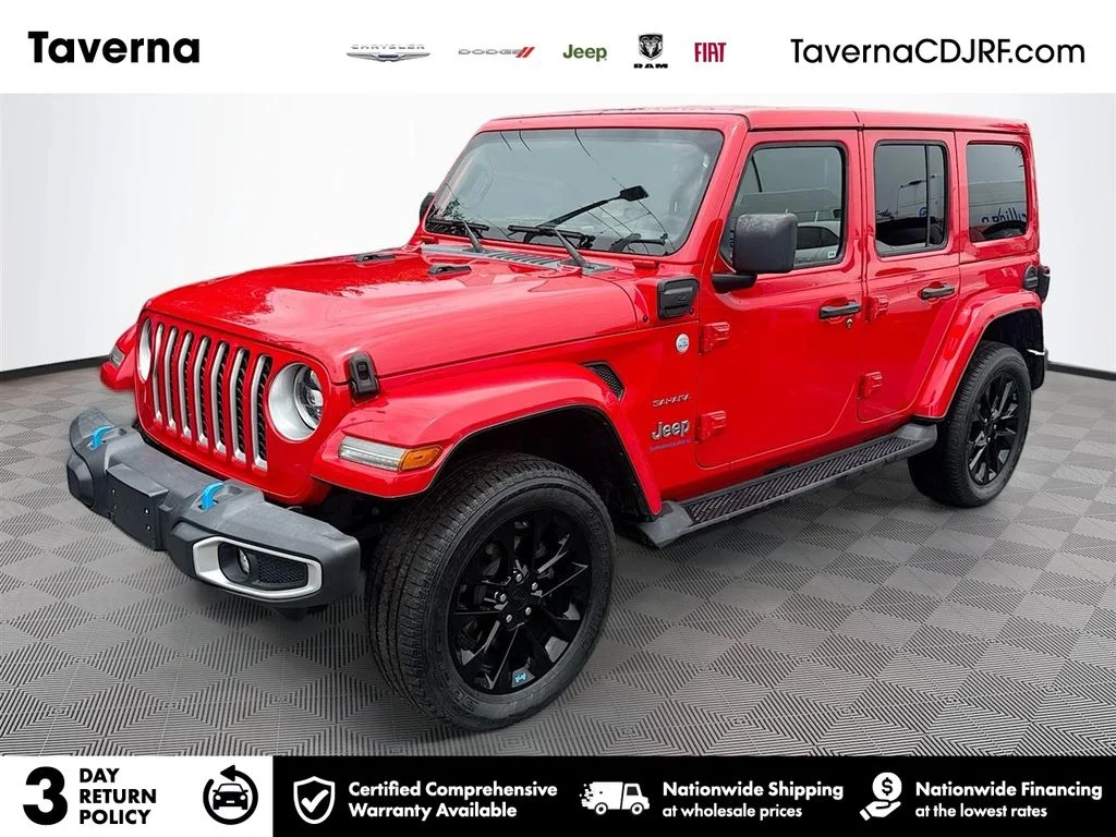 Used 2023 Red Jeep Sahara 4xe image 1