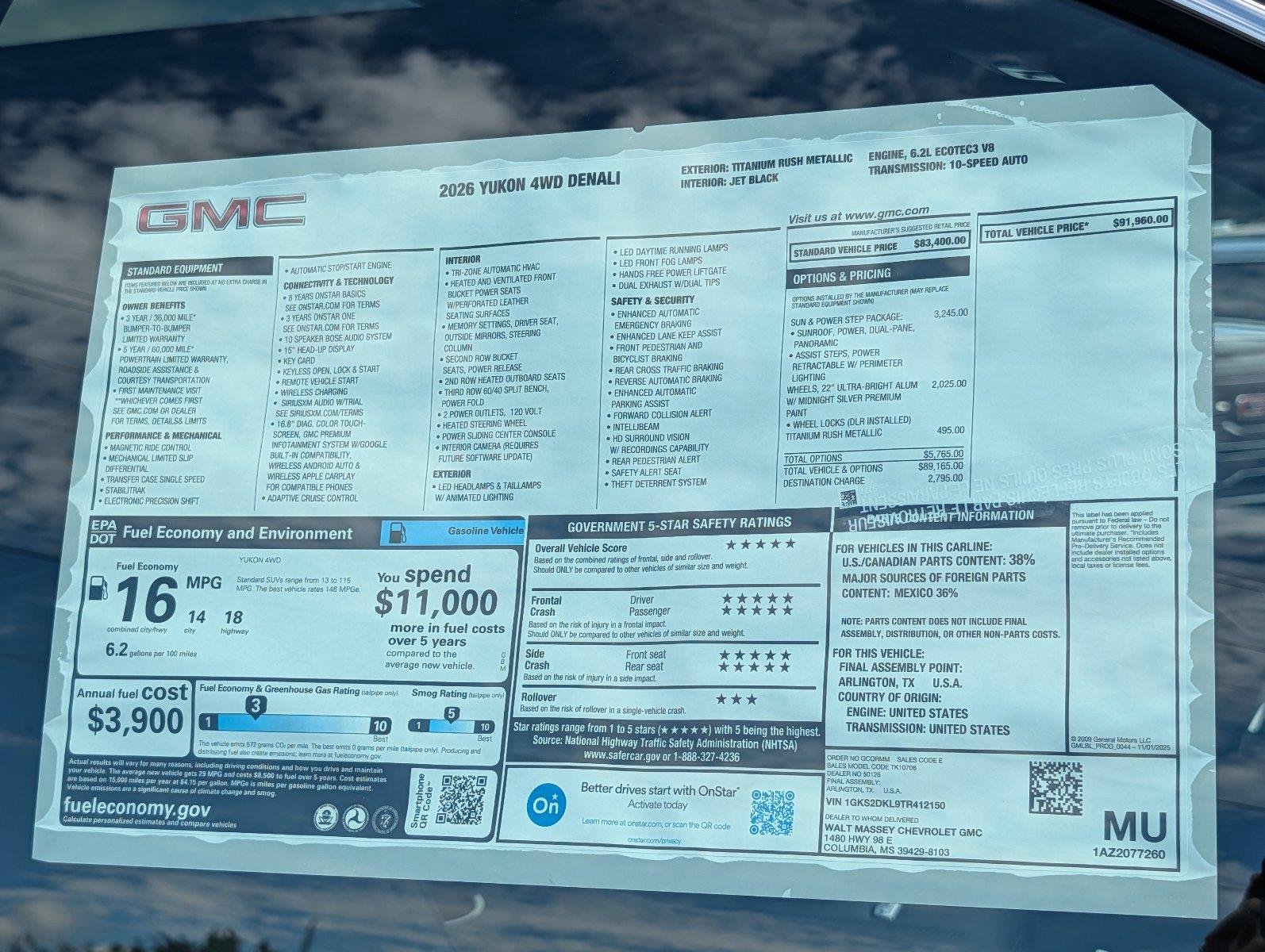New 2026 Titanium Rush Metallic GMC Denali image 39
