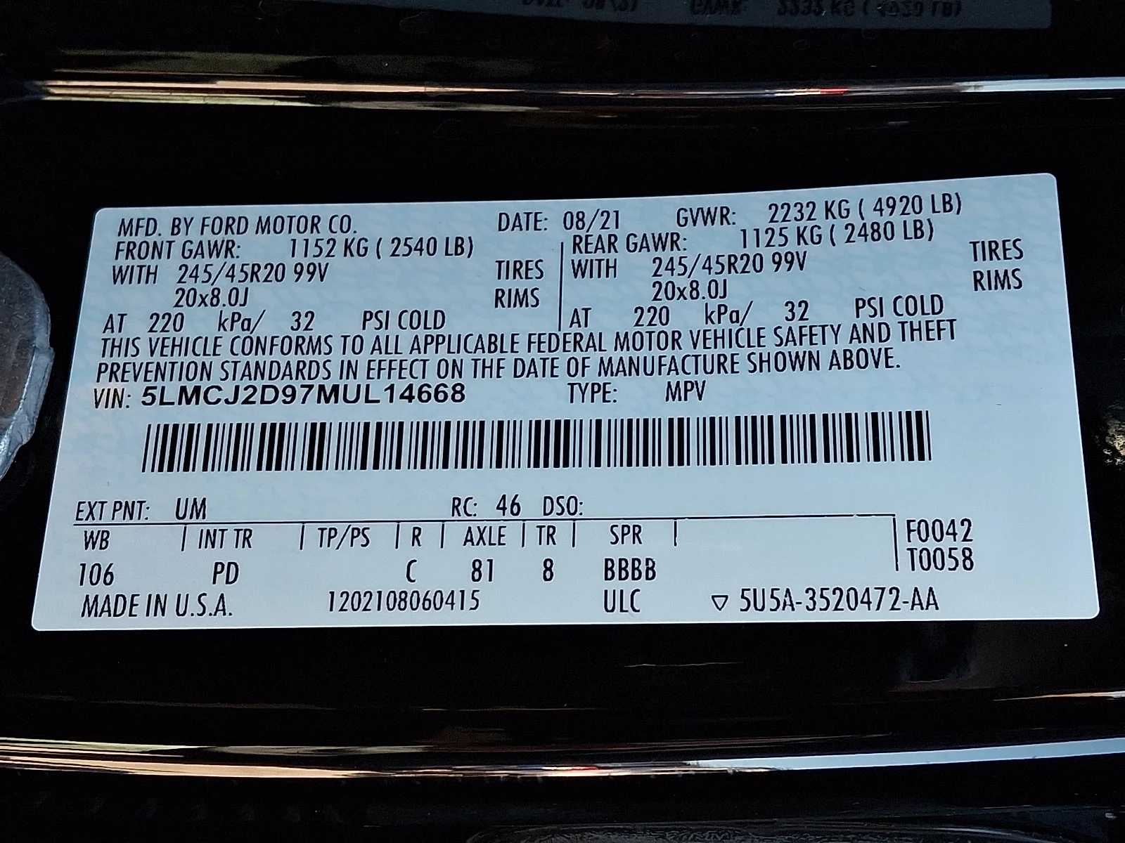 Used 2021 Black Lincoln Reserve image 28