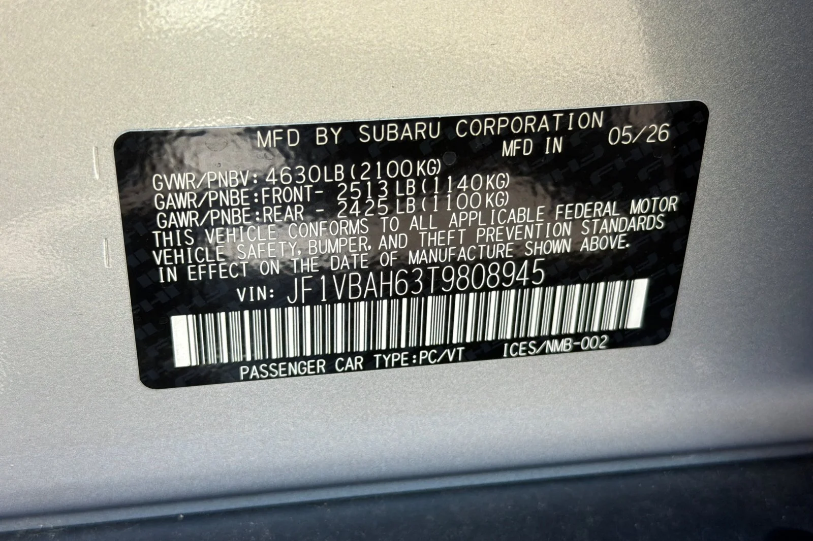 New 2026 Ice Silver Metallic Subaru Premium image 26