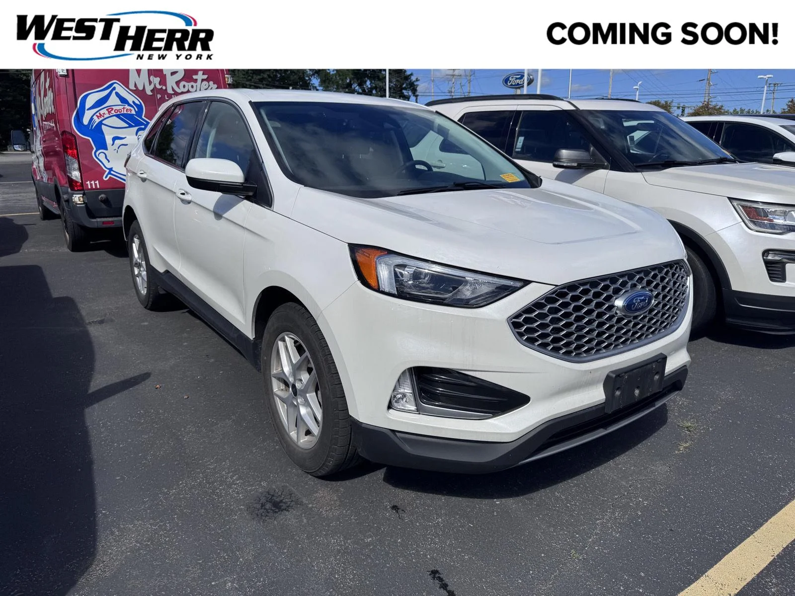 Used 2024 Star White Metallic Tri-Coat Ford SEL image 1