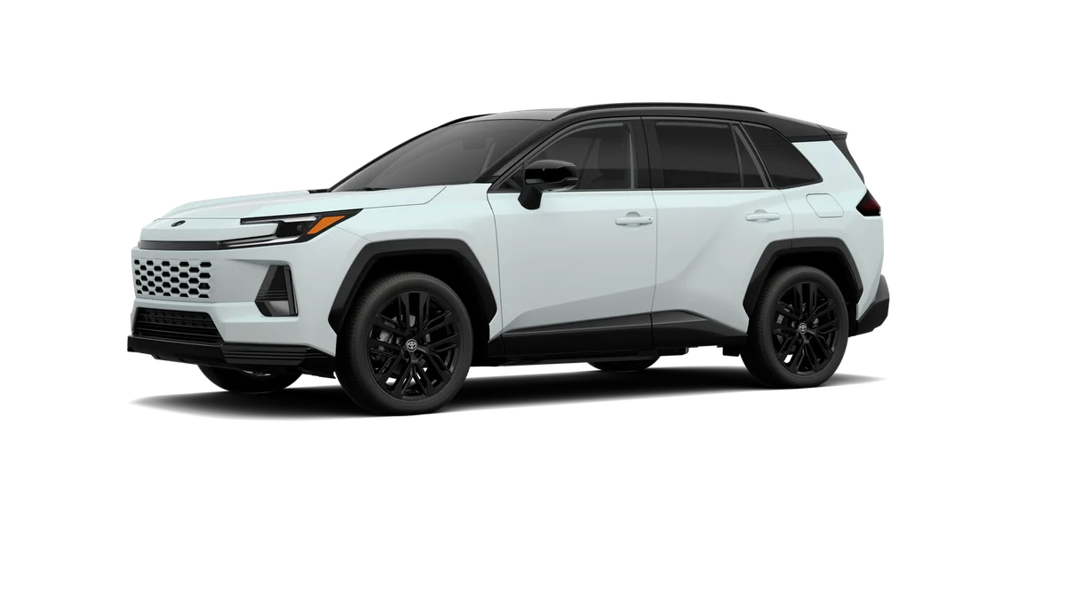 New 2026 Wind Chill Pearl with Midnight Black Metallic roof Toyota XSE image 2