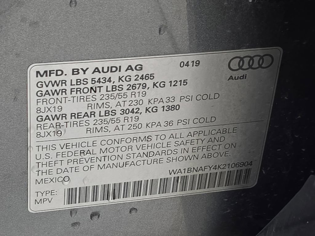 Used 2019 Gray Audi 2.0T Premium Plus image 38