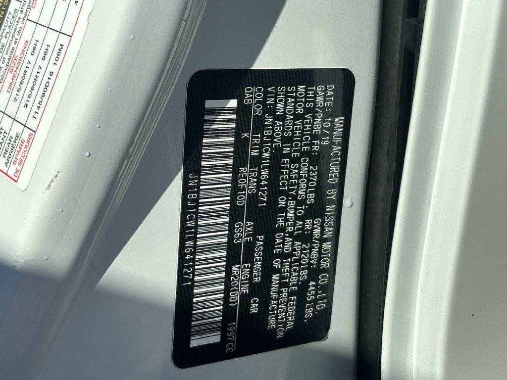 Used 2020 White Nissan SV image 10