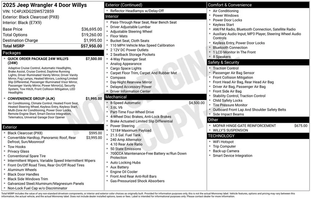 Certified Used 2025 Black Jeep Willys - Rocky Ridge XP image 37