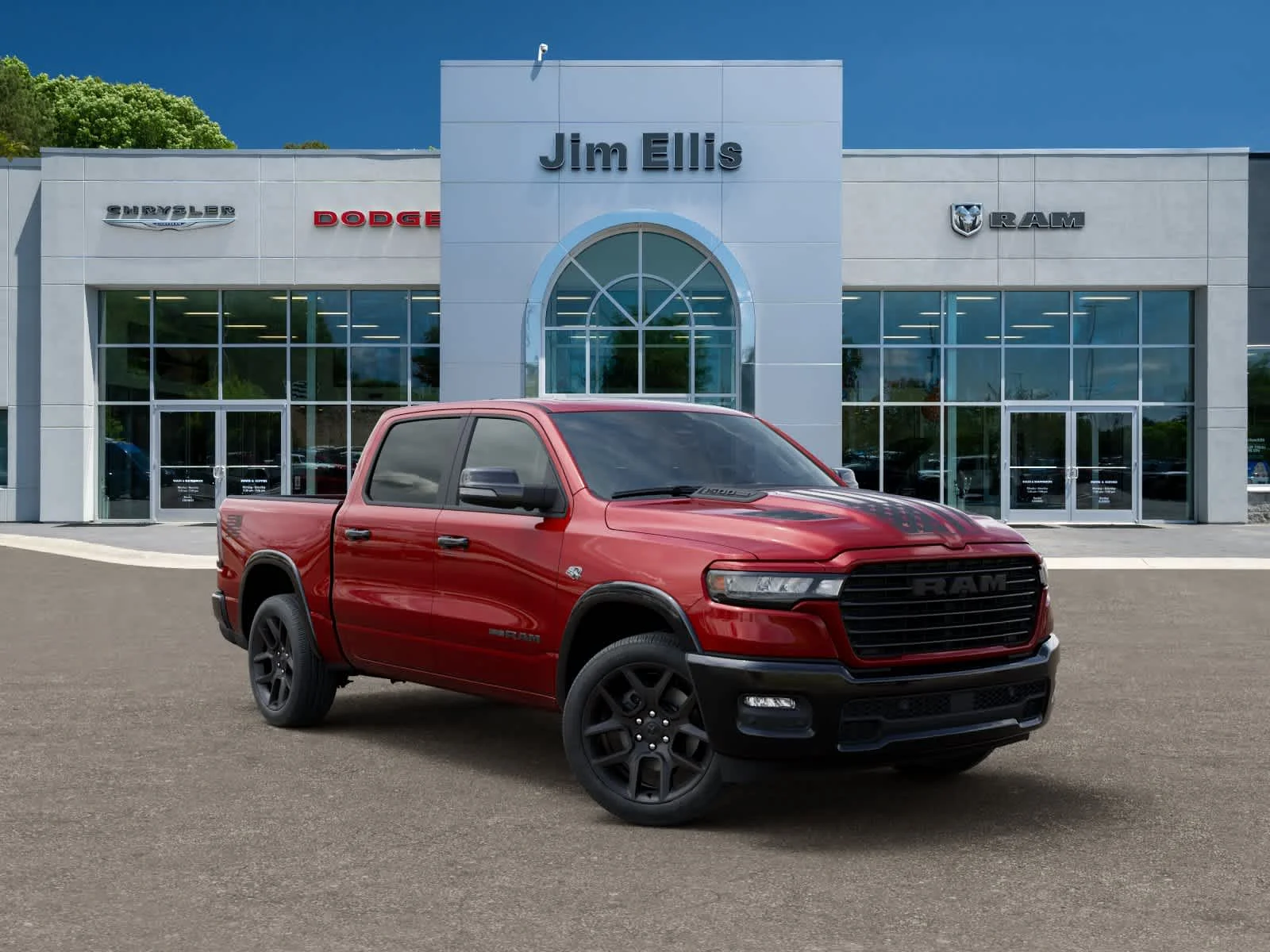 New 2026 Molten Red Pearl-Coat Exterior Paint RAM Laramie image 5