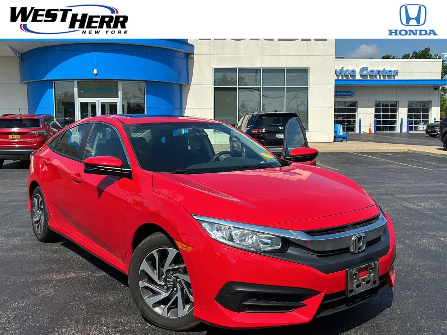 Used 2017 Burgundy Night Pearl Honda EX image 1