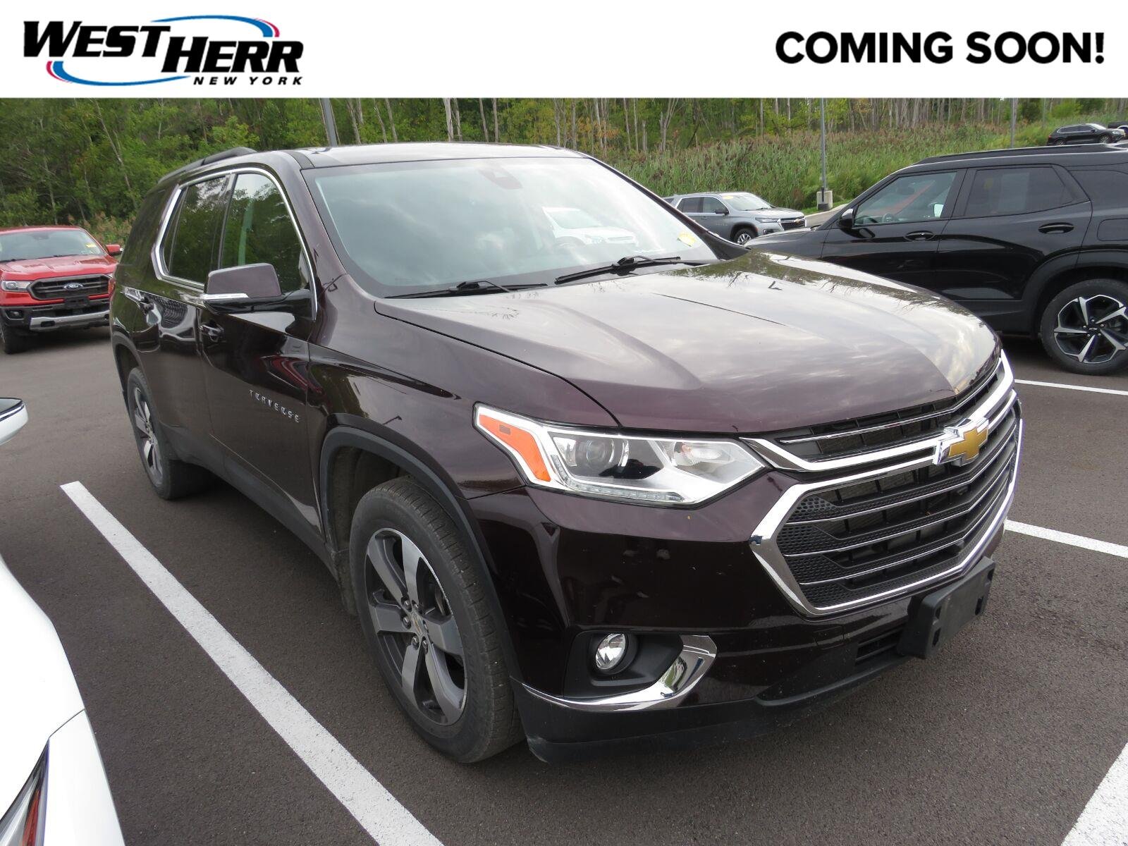 Used 2021 Black Cherry Metallic Chevrolet LT Leather image 1