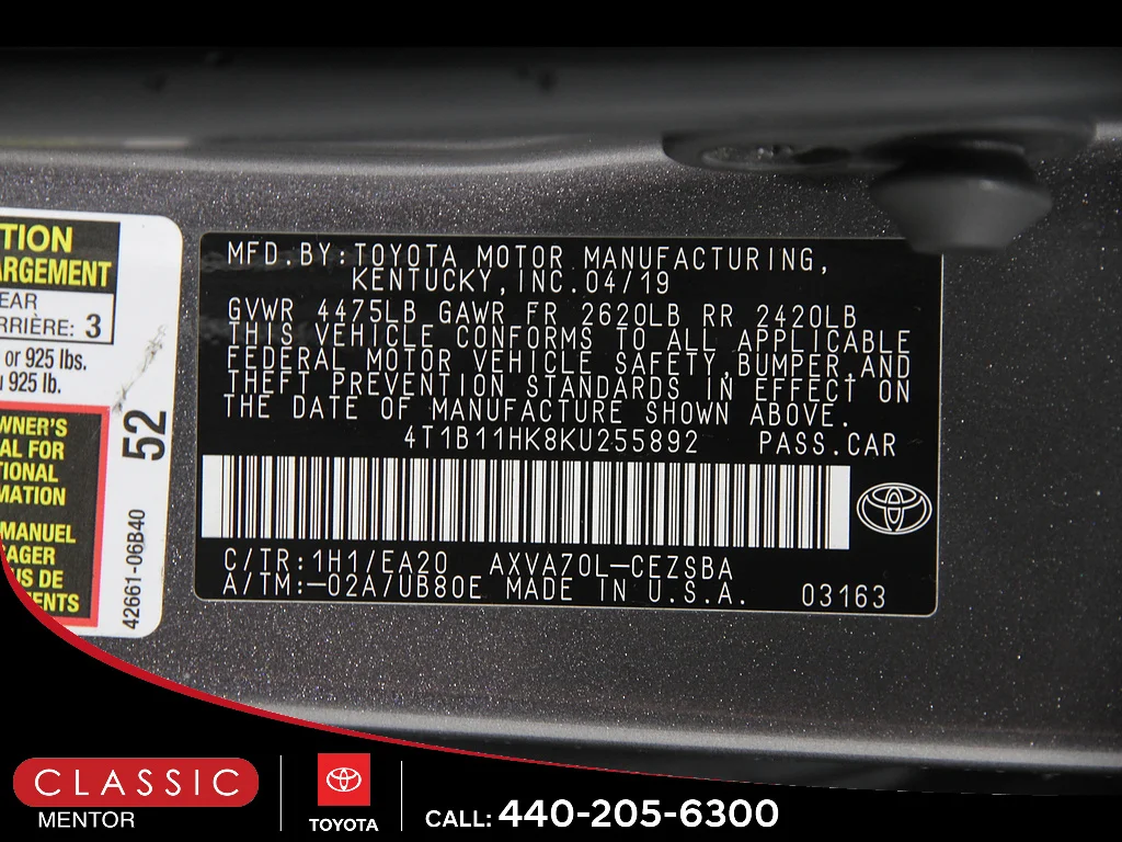 Used 2019 Predawn Gray Mica Toyota SE 4dr Sedan image 21
