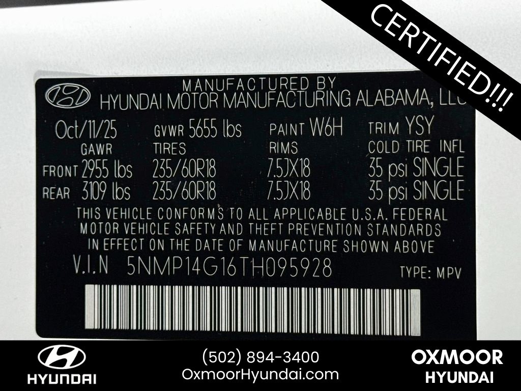 Certified Used 2026 Serenity White Hyundai SE image 31