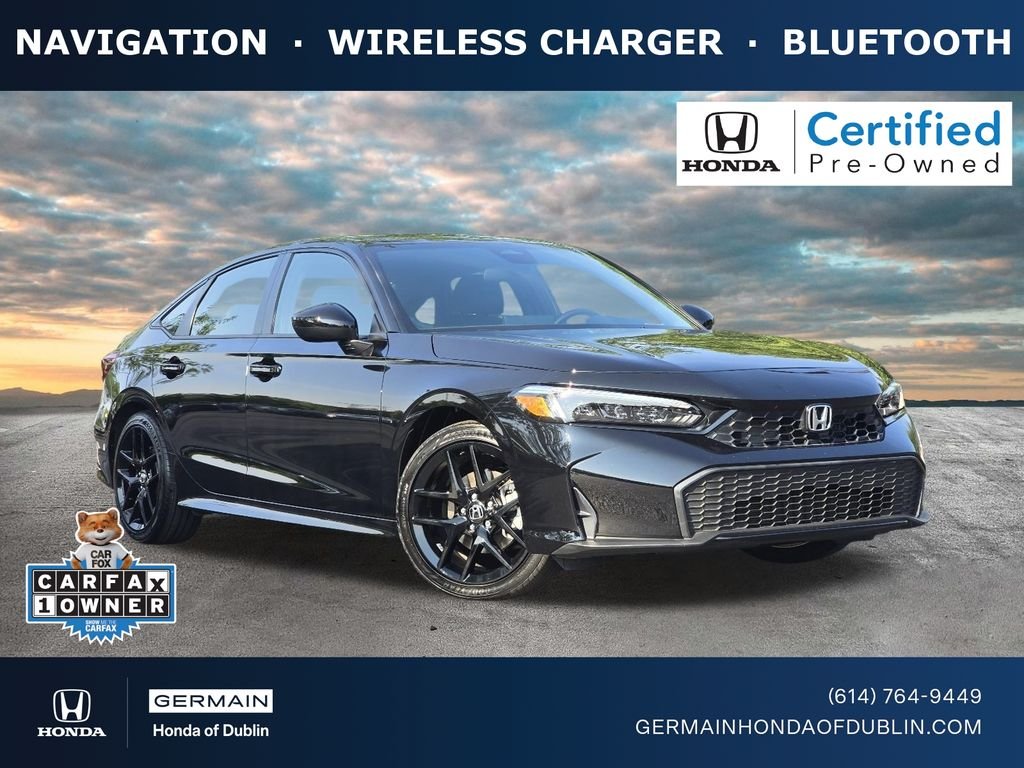 Certified Used 2026 Crystal Black Pearl Honda Sport image 1
