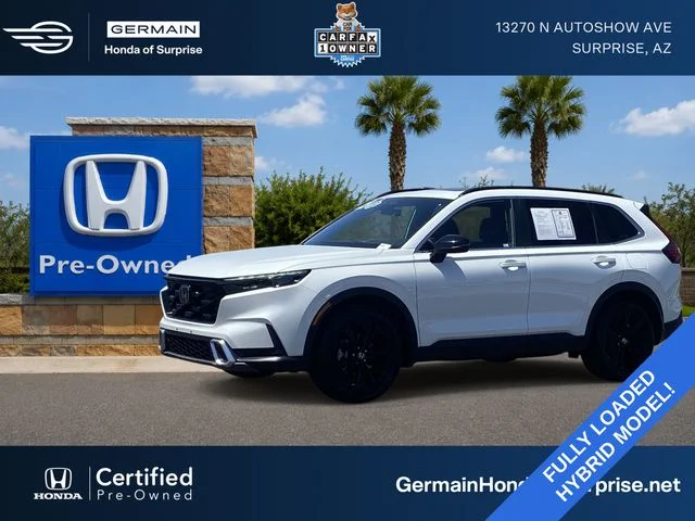 Certified Used 2024 Platinum White Pearl Honda HYBRID AWD SP TRG image 1