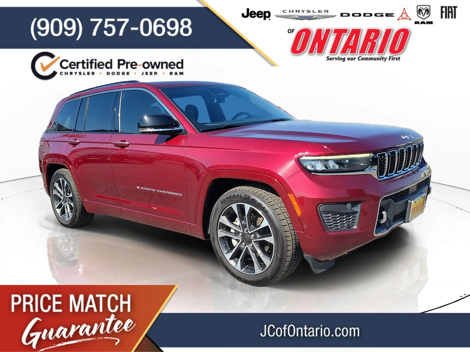 Certified Used 2023 Red Jeep Overland image 1