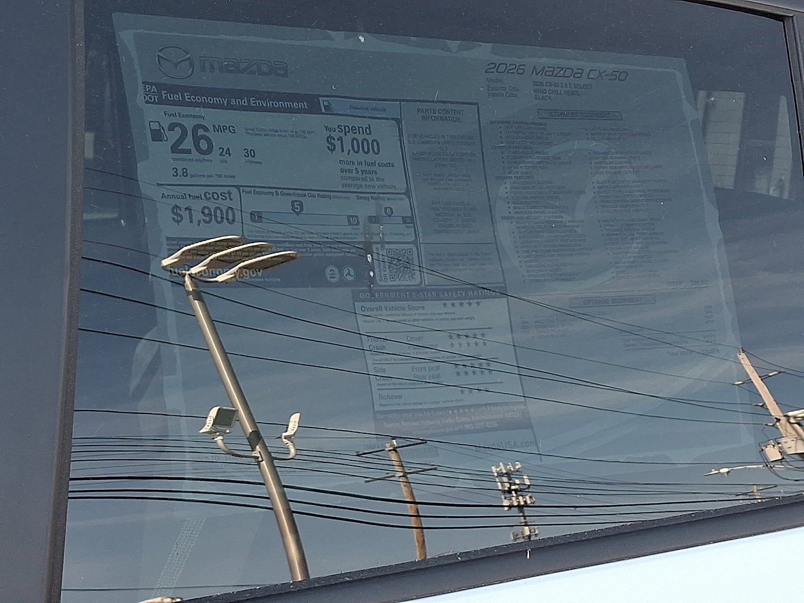 New 2026 Wind Chill Pearl Mazda 2.5 S Select AWD image 12