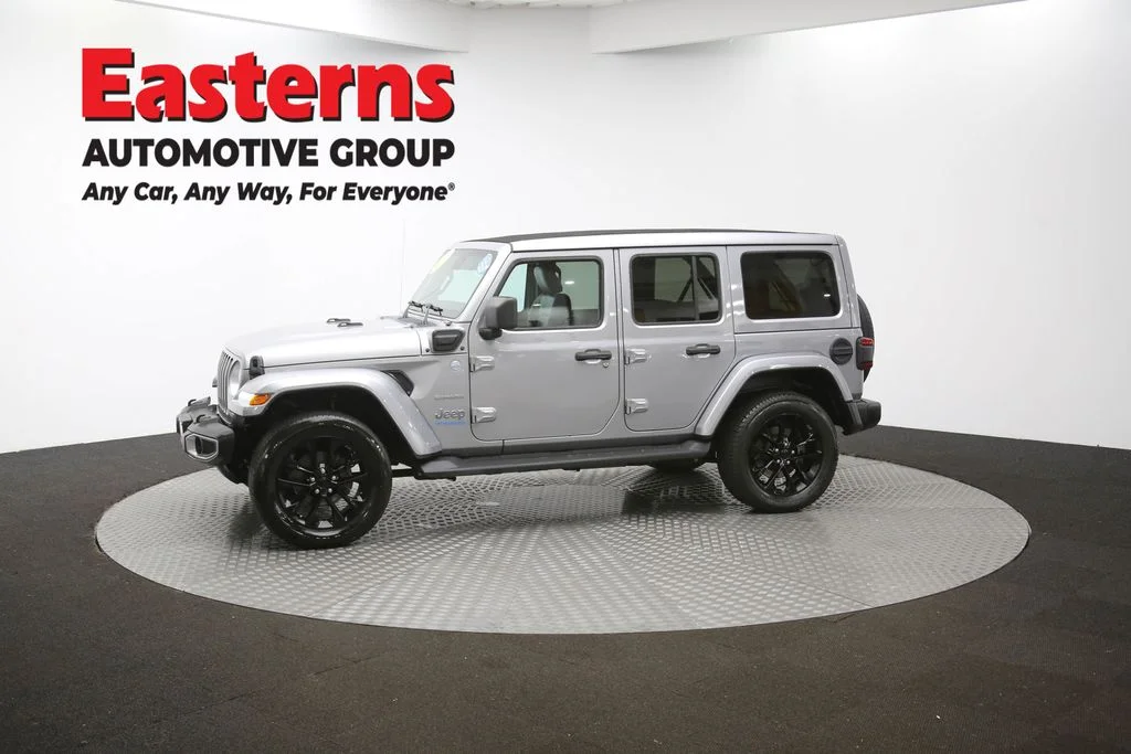 Used 2021 Silver Jeep Unlimited Sahara 4xe image 59