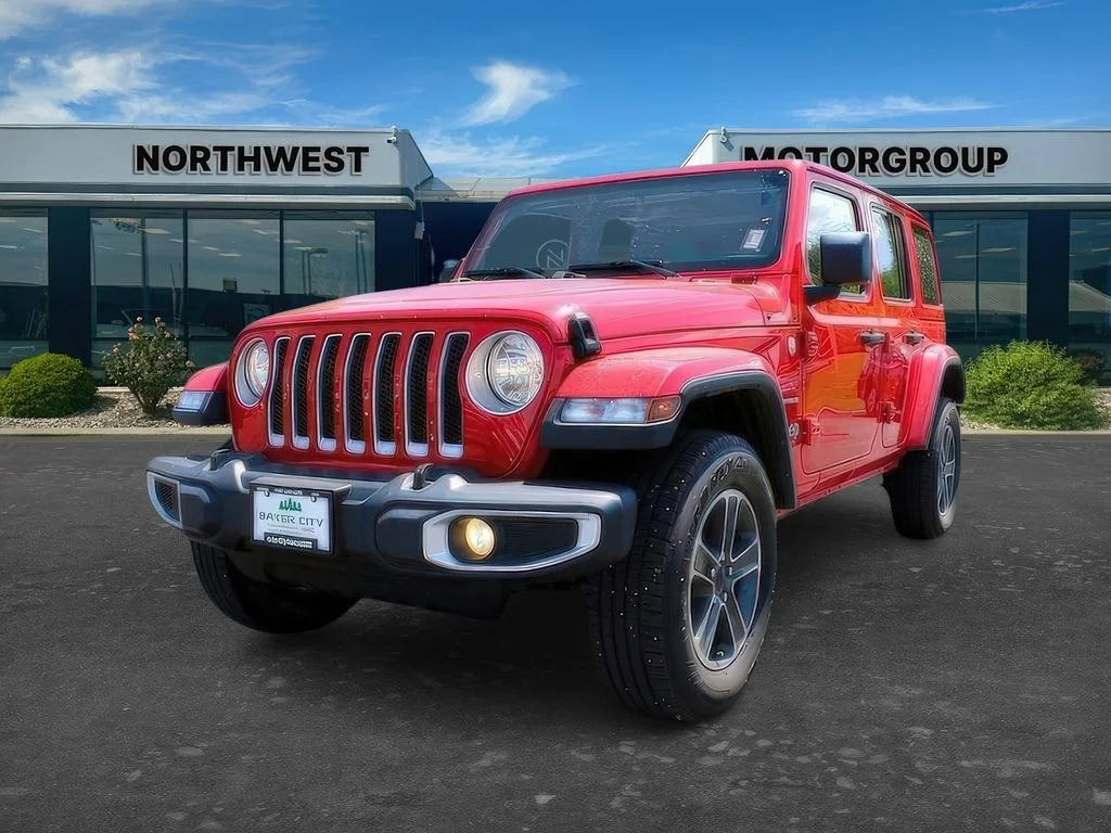 Used 2023 Firecracker Red Jeep Sahara image 3