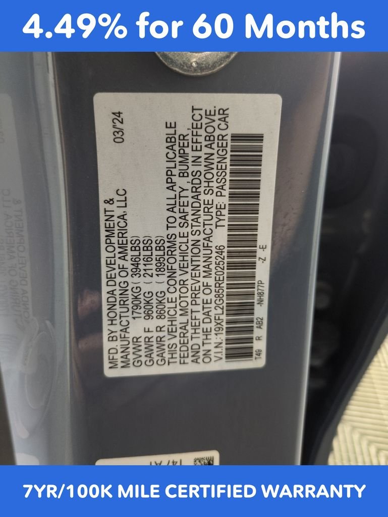 Certified Used 2024 Sonic Gray Pearl Honda Sport image 28