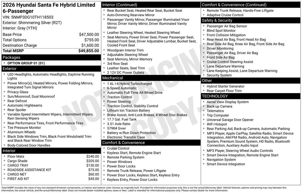 New 2026 Silver Hyundai Limited image 30