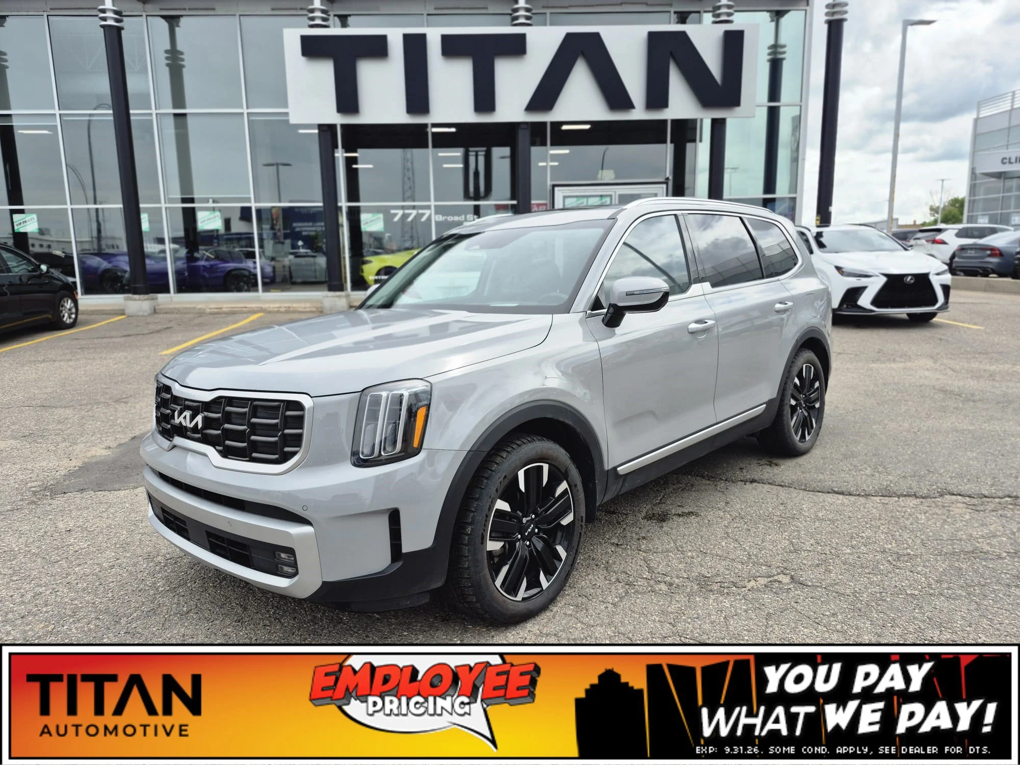 Certified Used 2024 Wolf Grey Kia SX Limited AWD*7 Pass | Adaptive Cruise  | Nav | HUD | 360 Cam | Cooled Leather | Pano Roof image 1