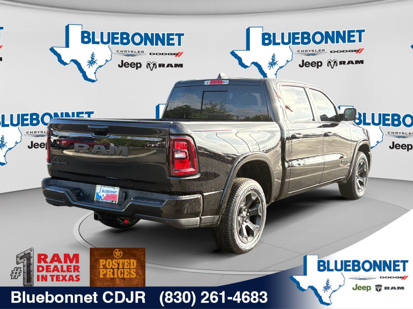 New 2026 Diamond Black Crystal Pearl-Coat Exterior Paint RAM Lone Star image 5