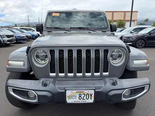 Used 2021 Gray Jeep Unlimited Sahara 4xe image 3
