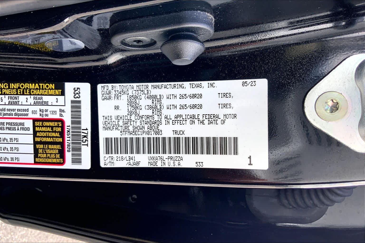 Used 2023 Midnight Black Metallic Toyota 1794 Edition image 36