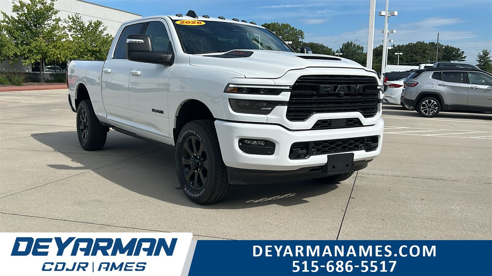 New 2026 Bright White Clear-Coat Exterior Paint RAM Laramie image 1