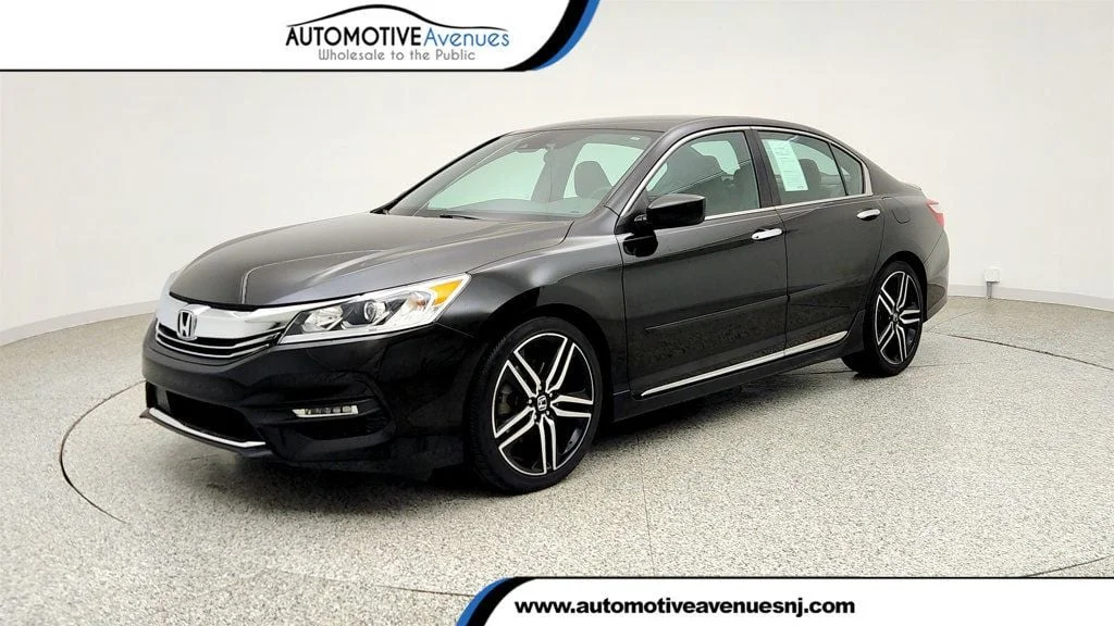 Used 2016 Crystal Black Pearl Honda 4dr I4 CVT Sport w/Honda Sensing image 1