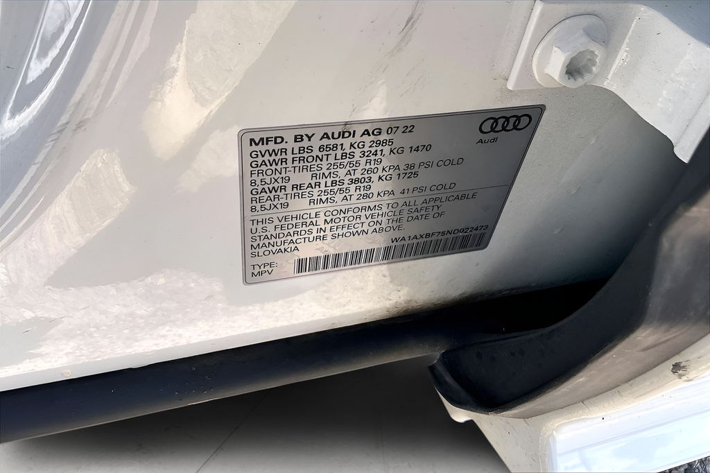 Certified Used 2022 Carrara White Audi 55 Premium image 28